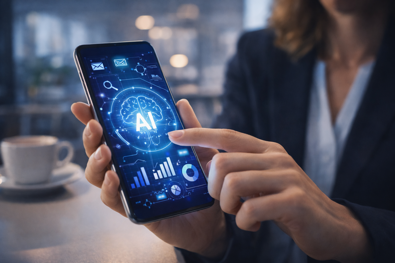 Interacción con móvil y analítica de IA